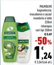 Offerta per Palmolive - Bagnodoccia: Macadania E Cacao/ Mandorla E Latte / Shampoo a 1,24€ in Margherita Conad