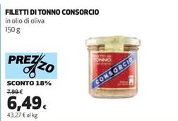 Offerta per Consorcio - Filetti Di Tonno a 6,49€ in Ipercoop