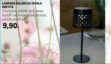 Offerta per Lampada Solare Da Tavolo Gretita a 9,9€ in Ipercoop