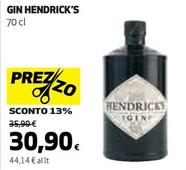 Offerta per Hendrick's - Gin a 30,9€ in Ipercoop