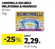 Offerta per Bonomelli - Camomilla Solubile Melatonina & Magnesio a 2,29€ in Ipercoop