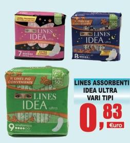 Offerta per Lines - Assorbenti Idea Ultra a 0,83€ in Quadrifoglio Commerciale