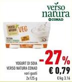 Offerta per Conad - Yogurt Di Soia Verso Natura  a 0,79€ in Conad