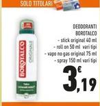 Offerta per Borotalco - Deodoranti a 3,19€ in Conad