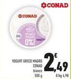 Offerta per Conad - Yogurt Greco Magro a 2,49€ in Conad