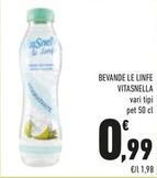 Offerta per Vitasnella - Bevande Le Linfe a 0,99€ in Conad