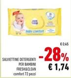 Offerta per Fresh & Clean - Salviettine Detergenti Per Bambini a 1,74€ in Conad