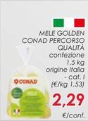Offerta per Conad - Mele Golden Percorso Qualità a 2,29€ in Conad