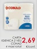 Offerta per Conad - Carta Igienica 2 Veli  a 2,69€ in Conad
