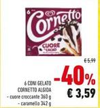 Offerta per Algida - 6 Coni Gelato Cornetto a 3,59€ in Conad