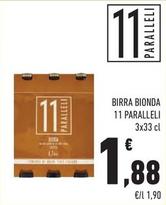 Offerta per 11 Paralleli - Birra Bionda a 1,88€ in Conad City