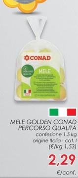 Offerta per Conad Percorso Qualità - Mele Golden a 2,29€ in Conad City