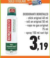 Offerta per Borotalco - Deodoranti a 3,19€ in Margherita Conad