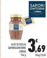 Offerta per Sapori&dintorni Conad - Alici Di Sicilia Sapori&dintorni a 3,69€ in Margherita Conad