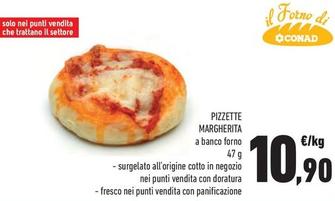 Offerta per Conad - Pizzette Margherita a 10,9€ in Margherita Conad