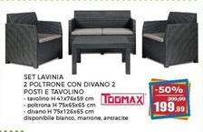 Offerta per Toomax - Set Lavinia 2 Poltrone Con Divano 2 Posti E Tavolino a 199,99€ in Happy Casa Store
