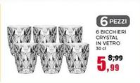 Offerta per 6 Bicchieri Crystal In Vetro a 5,99€ in Happy Casa Store