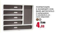 Offerta per Portaposate 6 Scomparti Con Base Antiscivolo a 4,99€ in Happy Casa Store