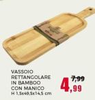 Offerta per Vassoio Rettangolare In Bamboo Con Manico a 4,99€ in Happy Casa Store