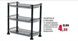 Offerta per Scaffale 3 Ripiani a 4,99€ in Happy Casa Store