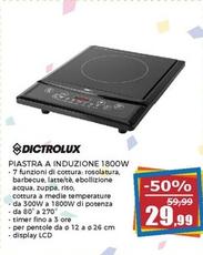 Offerta per Dictrolux - Piastra A Induzione a 29,99€ in Happy Casa Store