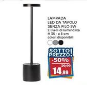 Offerta per Lampada Led Da Tavolo Senza Filo 5w a 14,99€ in Happy Casa Store