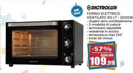 Offerta per Dictrolux - Forno Elettrico Ventilato 60 Lt 2000w a 109,99€ in Happy Casa Store
