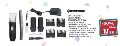 Offerta per Dictrolux - Tagliacapelli Regolabile Ricaricabile 3w a 17,99€ in Happy Casa Store