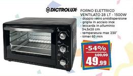 Offerta per Dictrolux - Forno Elettrico Ventilato a 49,99€ in Happy Casa Store
