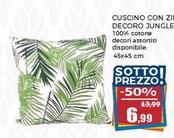 Offerta per Cuscino Con Zip Decoro Jungle a 6,99€ in Happy Casa Store