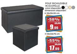 Offerta per Pouf Richiudibile In Ecopelle a 9,99€ in Happy Casa Store