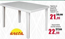 Offerta per Areta - Tavolo Marte Bianco a 21,99€ in Happy Casa Store