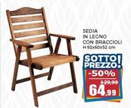 Offerta per Sedia In Legno Con Braccioli a 64,99€ in Happy Casa Store