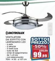 Offerta per Dictrolux - Ventilatore Da Soffitto Con Lampadario Led a 99,99€ in Happy Casa Store