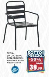 Offerta per Sedia Da Giardino Con Braccioli a 39,99€ in Happy Casa Store