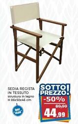 Offerta per Sedia Regista In Tessuto a 44,99€ in Happy Casa Store