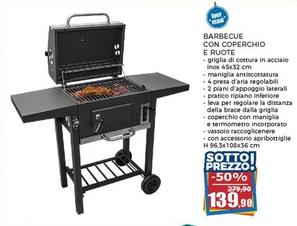 Offerta per Barbecue Con Coperchio E Ruote a 139,9€ in Happy Casa Store