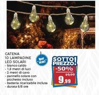 Offerta per Catena 10 Lampadine Led Solari a 9,99€ in Happy Casa Store