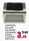 Offerta per Lampada Solare Da Muro Cromata a 3,49€ in Happy Casa Store