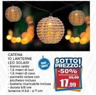Offerta per Catena 10 Lanterne Led Solari a 17,99€ in Happy Casa Store