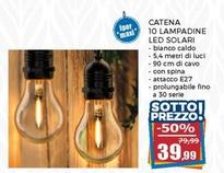 Offerta per Catena 10 Lampadine Led Solari a 39,99€ in Happy Casa Store