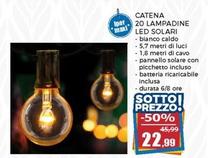Offerta per Catena 20 Lampadine Led Solari a 22,99€ in Happy Casa Store