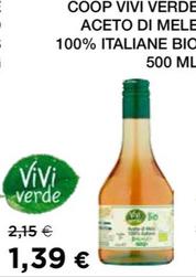 Offerta per Vivi Verde Coop - Aceto Di Mele 100% Italiane Bio a 1,39€ in Coop