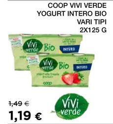 Offerta per Vivi Verde Coop - Yogurt Intero Bio a 1,19€ in Coop