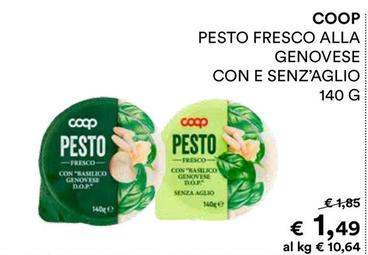 Offerta per Coop - Pesto Fresco Alla Genovese Con E Senz'aglio a 1,49€ in Coop