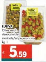 Offerta per Luliva - Olive Verd Denocciolate Marinate/al Peperoncino a 5,59€ in Altasfera