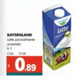 Offerta per Bayernland - Latte Parzialmente Scremato a 0,89€ in Altasfera