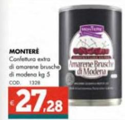 Offerta per Monte Rè - Confettura Extra Di Amarene Brusche Di Modena a 27,28€ in Altasfera