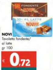 Offerta per Novi - Tavoletta Fondente/ Al Latte a 0,72€ in Altasfera