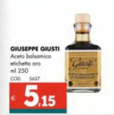 Offerta per Giuseppe Giusti - Aceto Balsamico Etichetta Oro a 5,15€ in Altasfera
